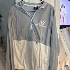 New Balance Light Gray and White Pullover